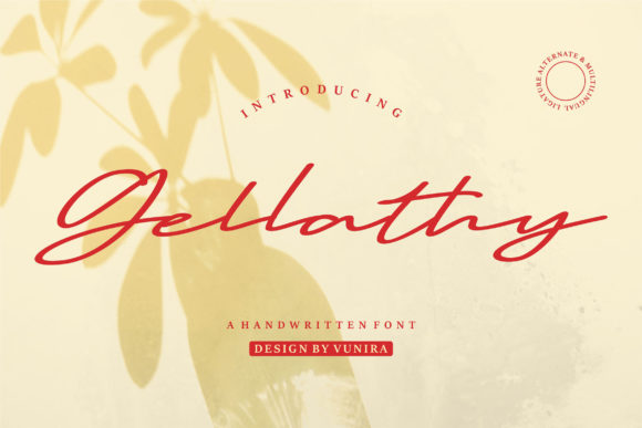 Gellathy: A Flowing Script Font for Editorial Design