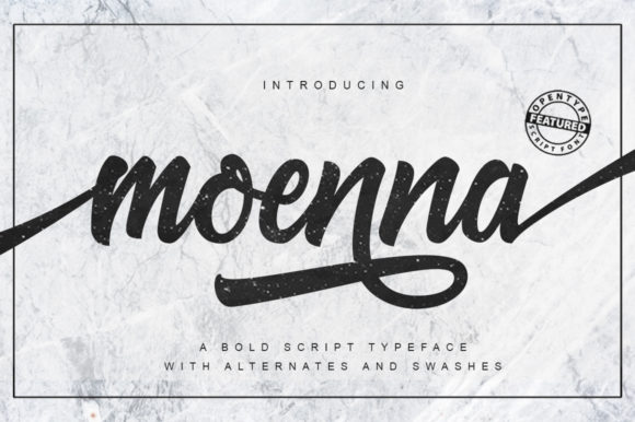 Moenna: An Elegant Handwritten Font for Web Design