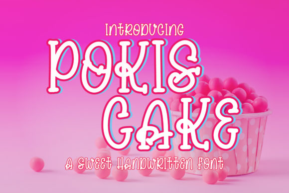 Pokis Cake: A Handwritten Font for Brand Identity